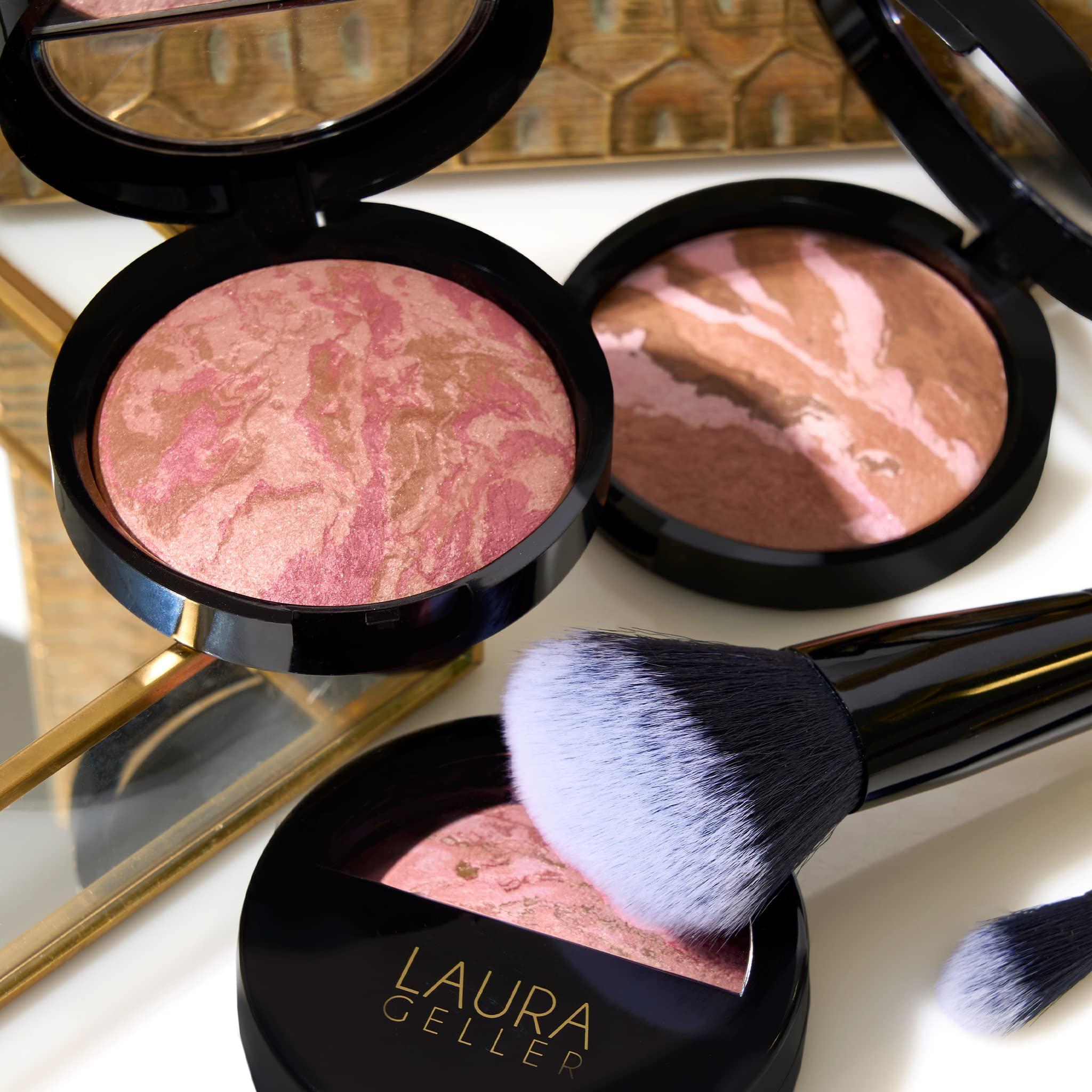 LAURA GELLER NEW YORK LAURA GELLER NEW YORK Baked Blush-n-Bronze Marbleized 2-in-1 Sculpting Bronzer Blush - Earthy Bronze - Contour Face with a Radiant Flush