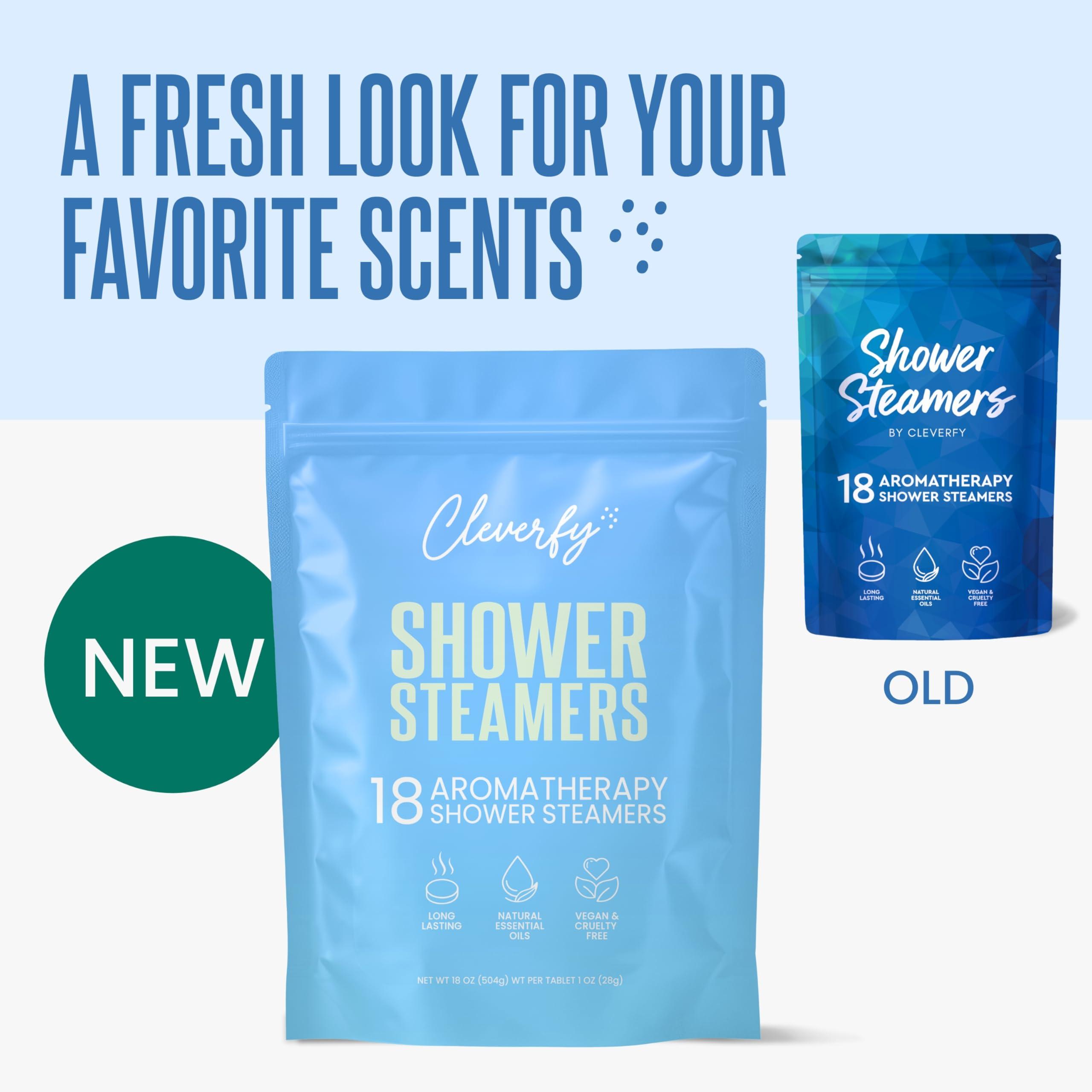 CLEVERFY Cleverfy Shower Steamers for Aromatherapy - Blue Variety Set of 18 Shower Bombs