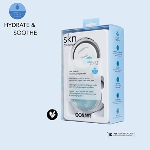 Conair skn by conair Cool Beanz Reusable Under Eye Patches, Rechargeable Cooling Eye Mask to Reduce Dark Circles and Puffiness, and Refresh Tired Eyes