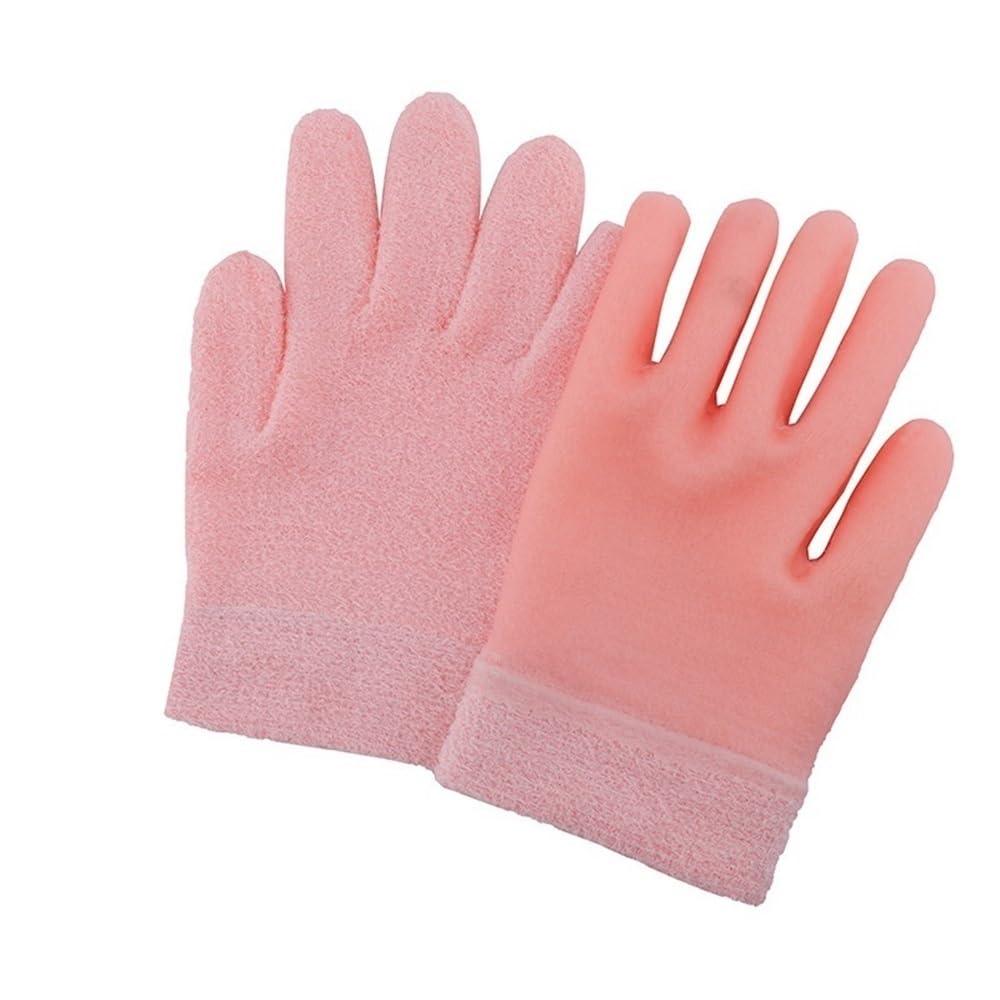 NinthAvenue Basics 1 Pair Moisturizing Gloves with Gel LiningDry Hand RepairHydrating Cracked Hand Healing GlovesSoft Hydrating & Infused Gel Spa Gloves(Pink)