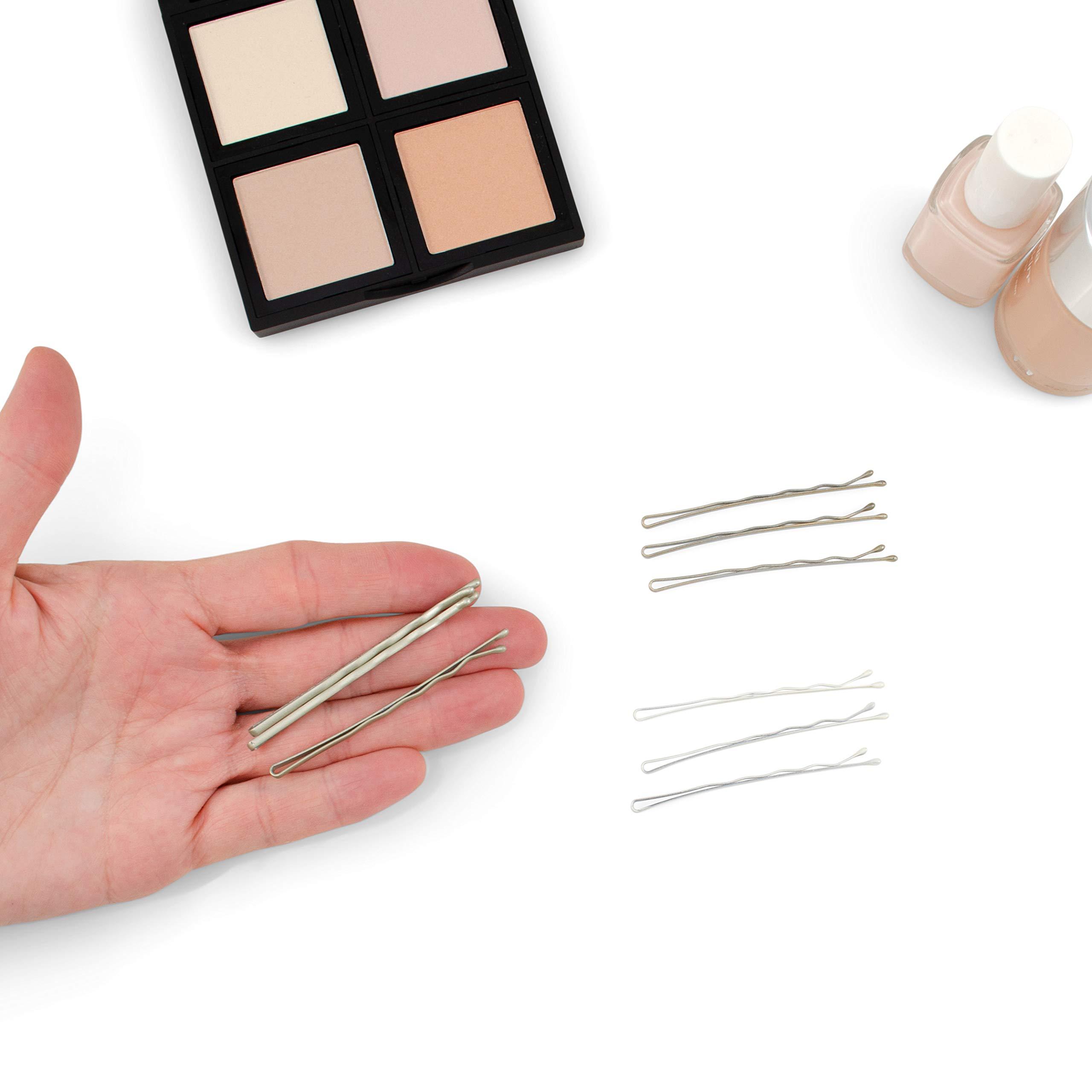 Heliums Heliums Large Bobby Pins - Platinum White - 2.5 Inch Extra Long Wavy Hair Pins - 24 Pack