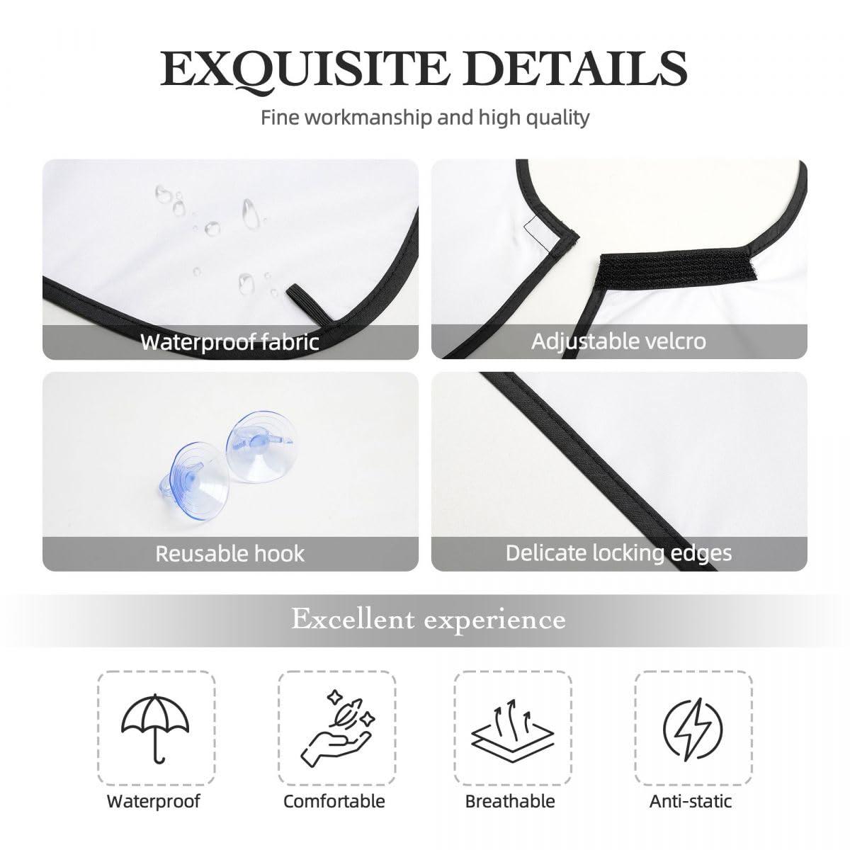 Cbvxjkl Personalized Custom Beard Bib Apron Design Your Photo Text Logo Beard Hair Catcher Non-Stick Beard Shave Capes for Trimming Shaving Grey