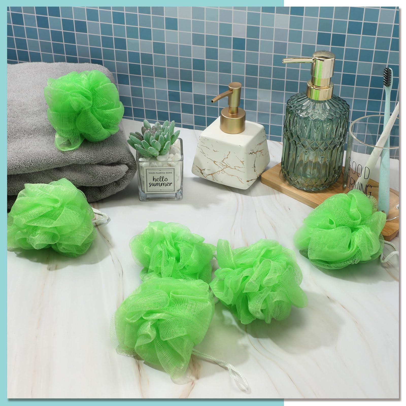 CHENGU CHENGU 80 Pcs Loofah Bulk Sponge Bath Sponges for Shower Bath Luffa Bulk Pouf Shower Puff Wash Body Pouf Mesh Loofah Exfoliating Body Scrubber for Baby Women Men, 20g