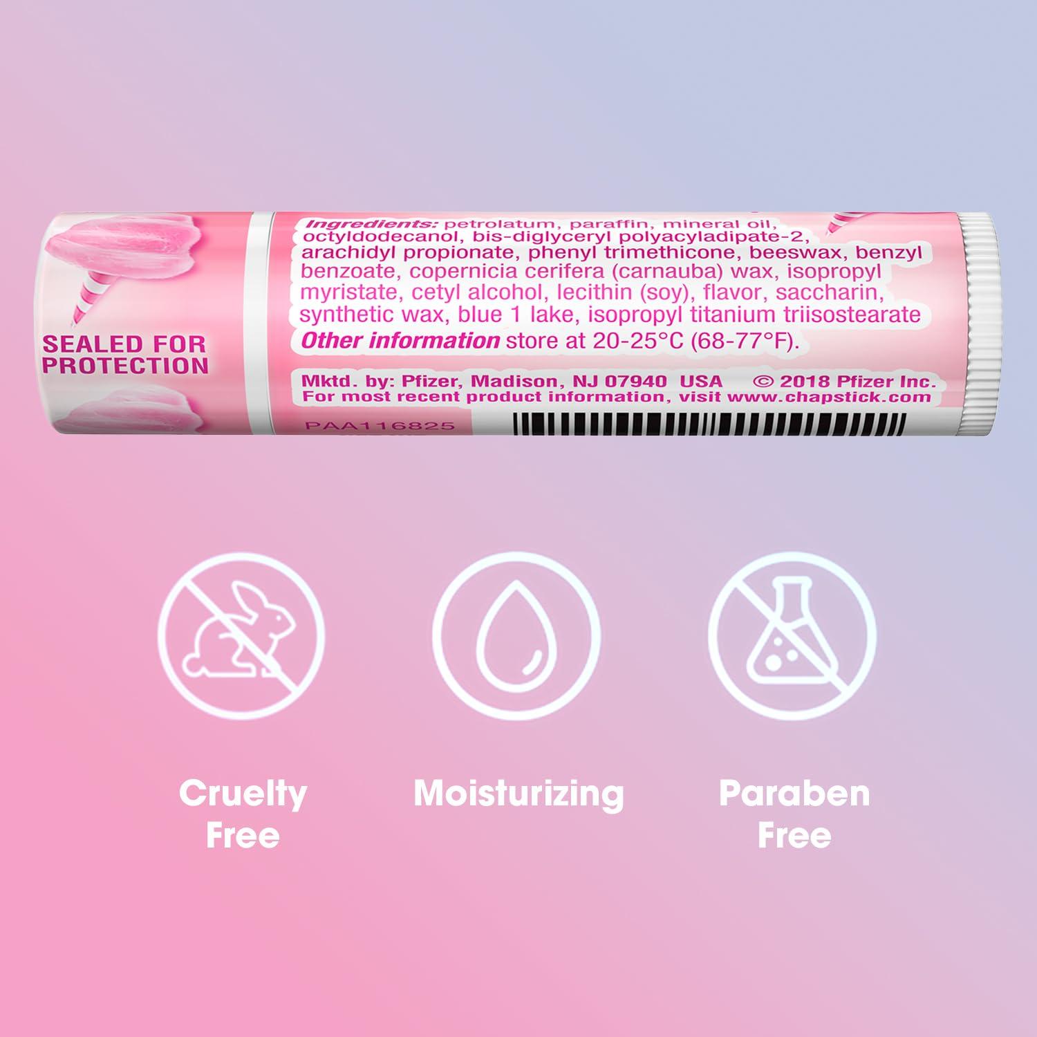 ChapStick ChapStick Bulk Lip Balm, Cotton Candy 144-Count Lip Moisturizer for Dry Lips, 0.15 Oz Ea