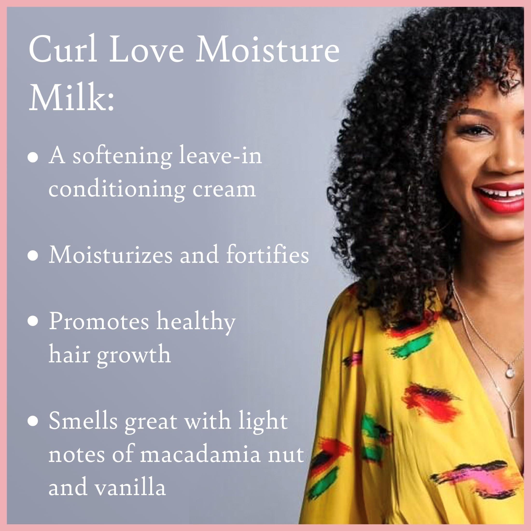 Camille Rose Camille Rose Curl Love Moisture Milk Leave-In Conditioner, with Rice Milk and Macadamia Oil to Soften, Smooth and Detangle Curly Hair, 8 oz
