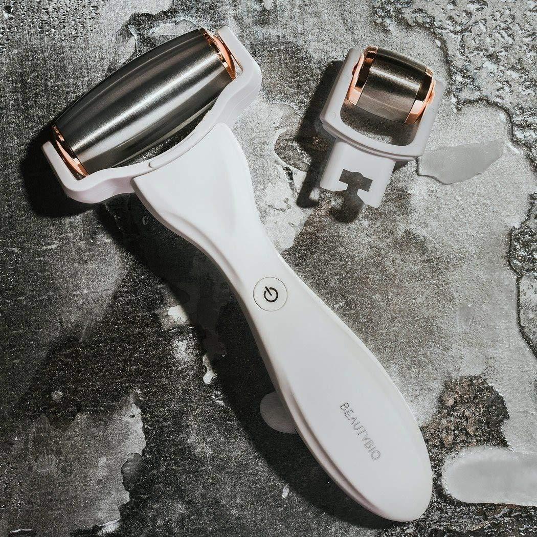 Beauty Bioscience BeautyBio GloPRO Cryo Roller Duo: Skin Icing Attachment Head For Eyes, Face and Body. Sculpts, de-puffs, tightens pores and regulates oil