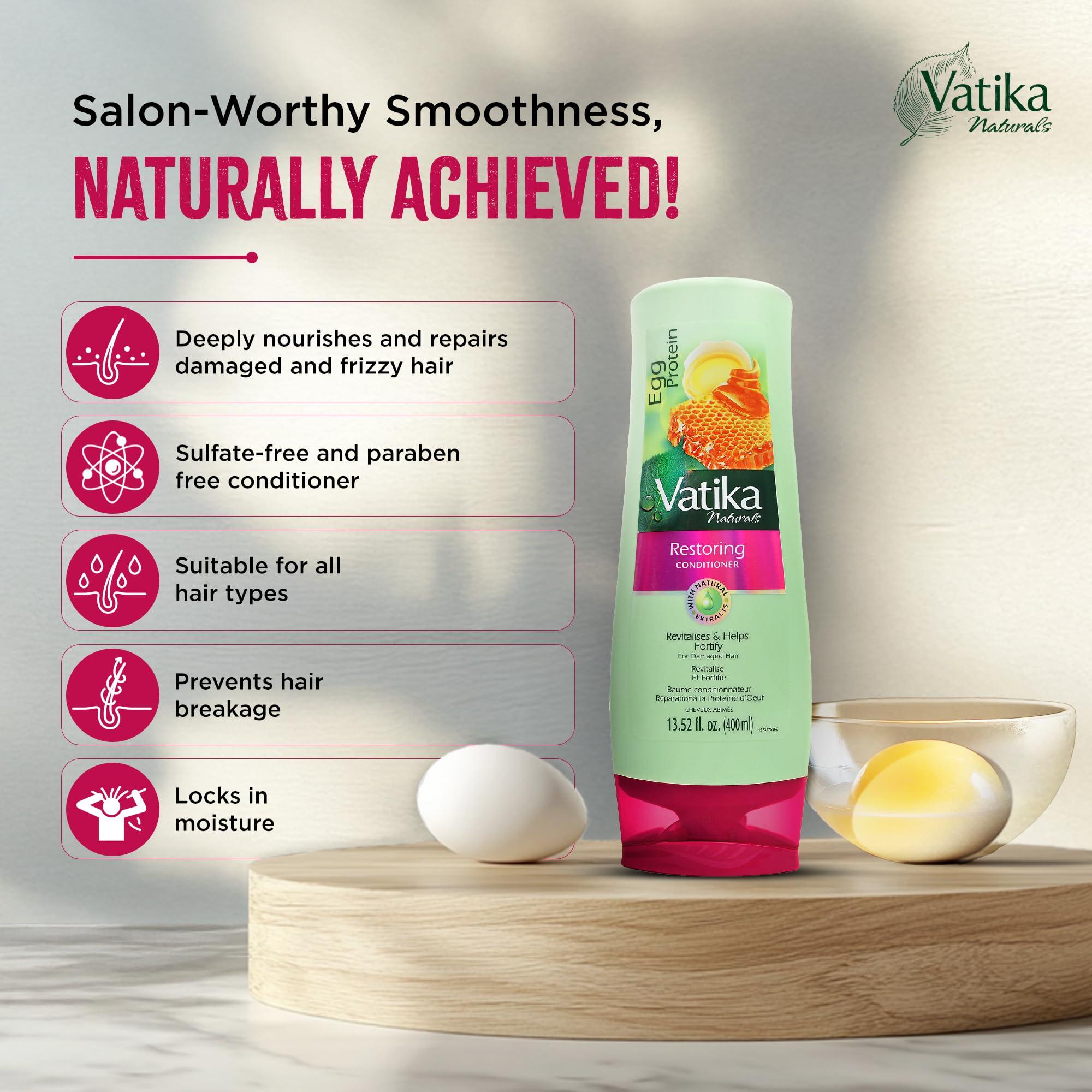 Vatika Naturals Dabur Vatika Naturals Shampoo and Conditioner Set (Egg Protein)