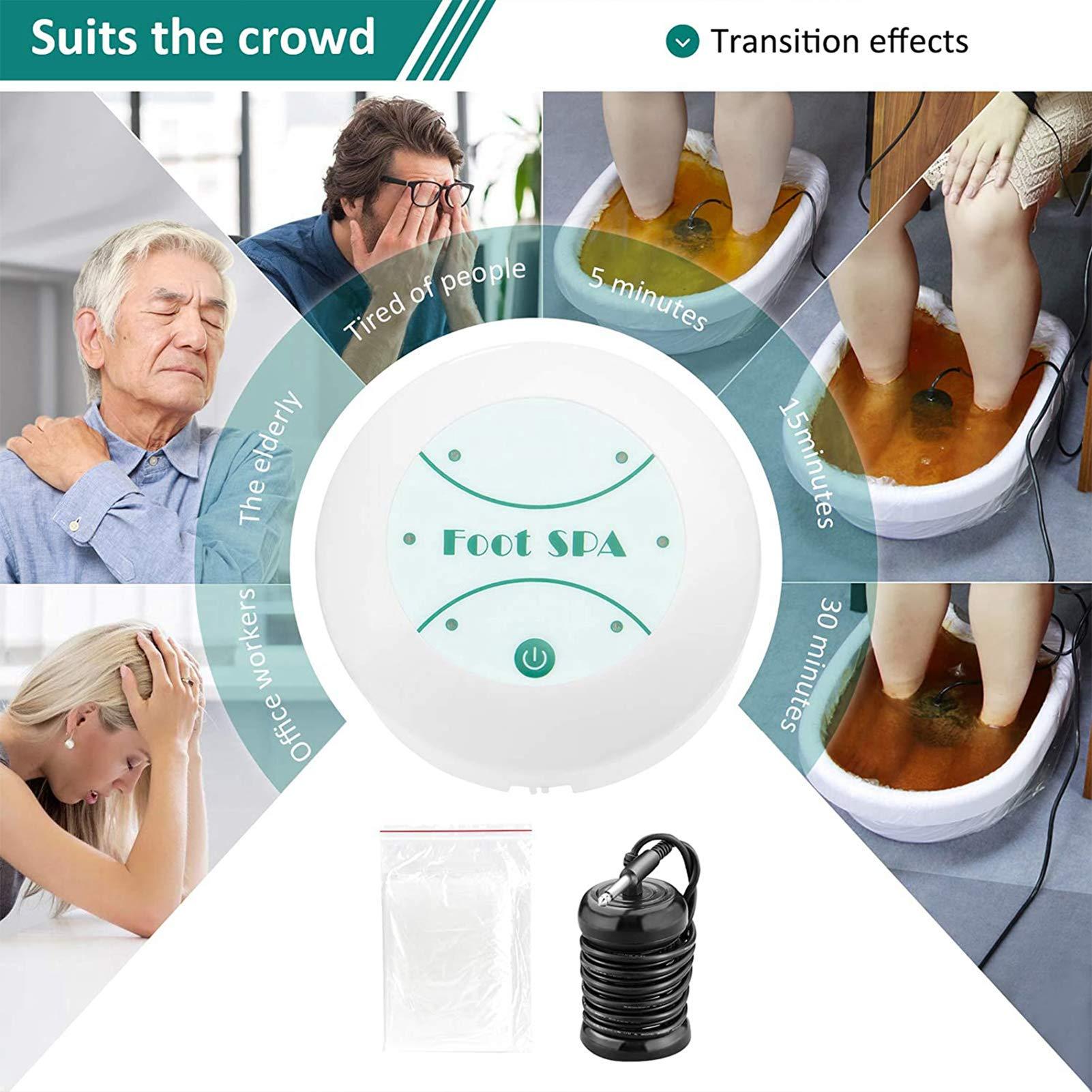 YXJPP Portable Ionic Detox Foot Bath Spa Machine Ionic Tool Footbath Cleanse Spa for Home Use Spa Club Salon or Holiday Travel Gift