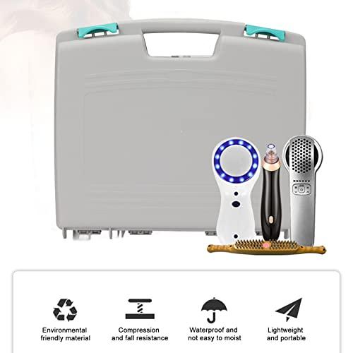 Serlium Ladies Cosmetic Case Light Weight Beauty Tool Box Portable Salon Tools Cosmetic Storage Case High Strength Plastic Salon Toolbox for Travel