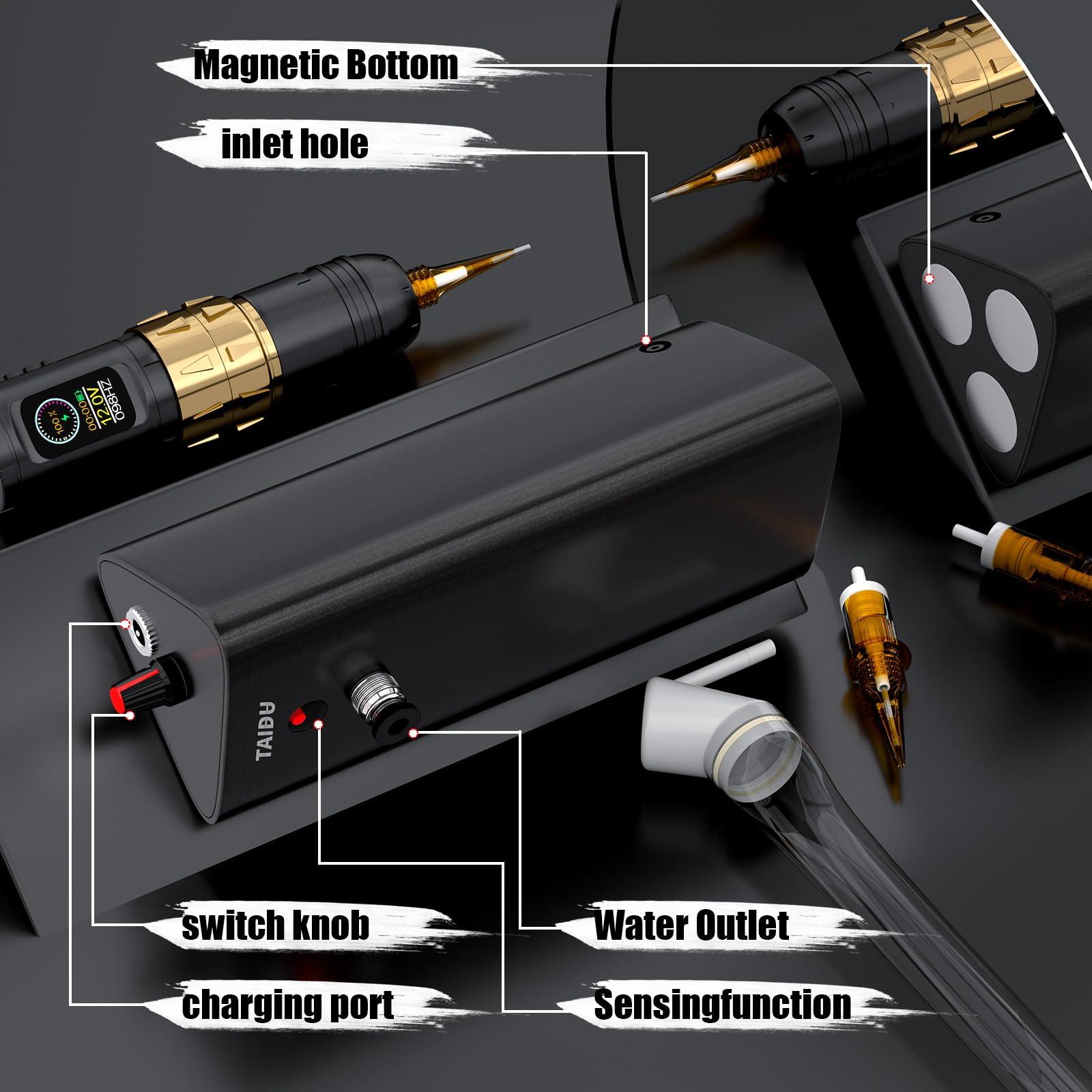 TAIDU Tattoo Needle Cleaning Machine,TAIDU Equipment Supply,Tattoo Needle Washer,Tattoo Colour Rinse,Flowing Water Washing Equipment for Cartridge Needles,(Plug-in model)