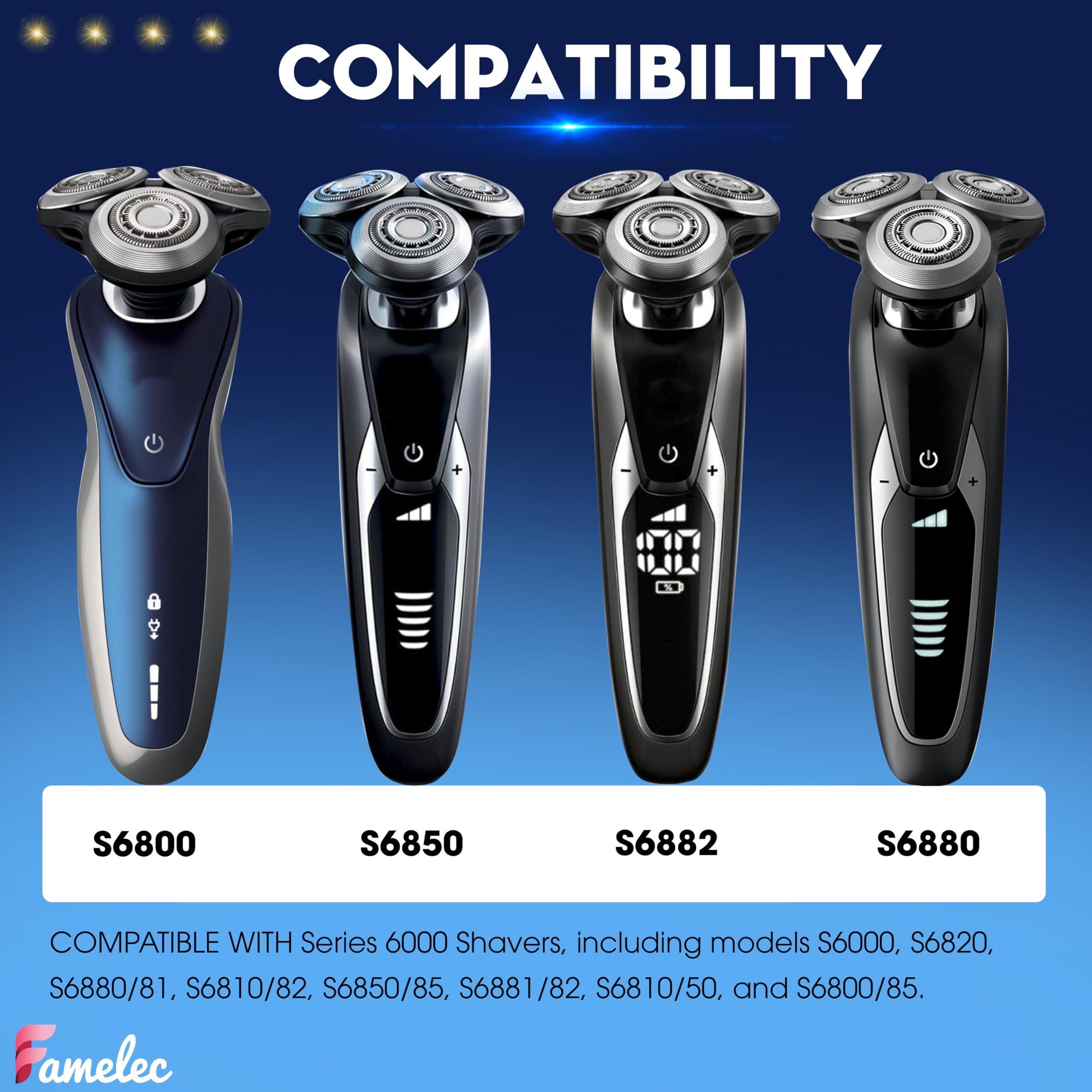 FAMELEC FAMELEC Upgraded Blades SH60/72 for Ph***ps Norelco 6000 Replacement Heads, Head Shaver Replacement Blades Compatible with Ph***ps Norelco 6000 Replacement Electric Shaving Head Razor Blades