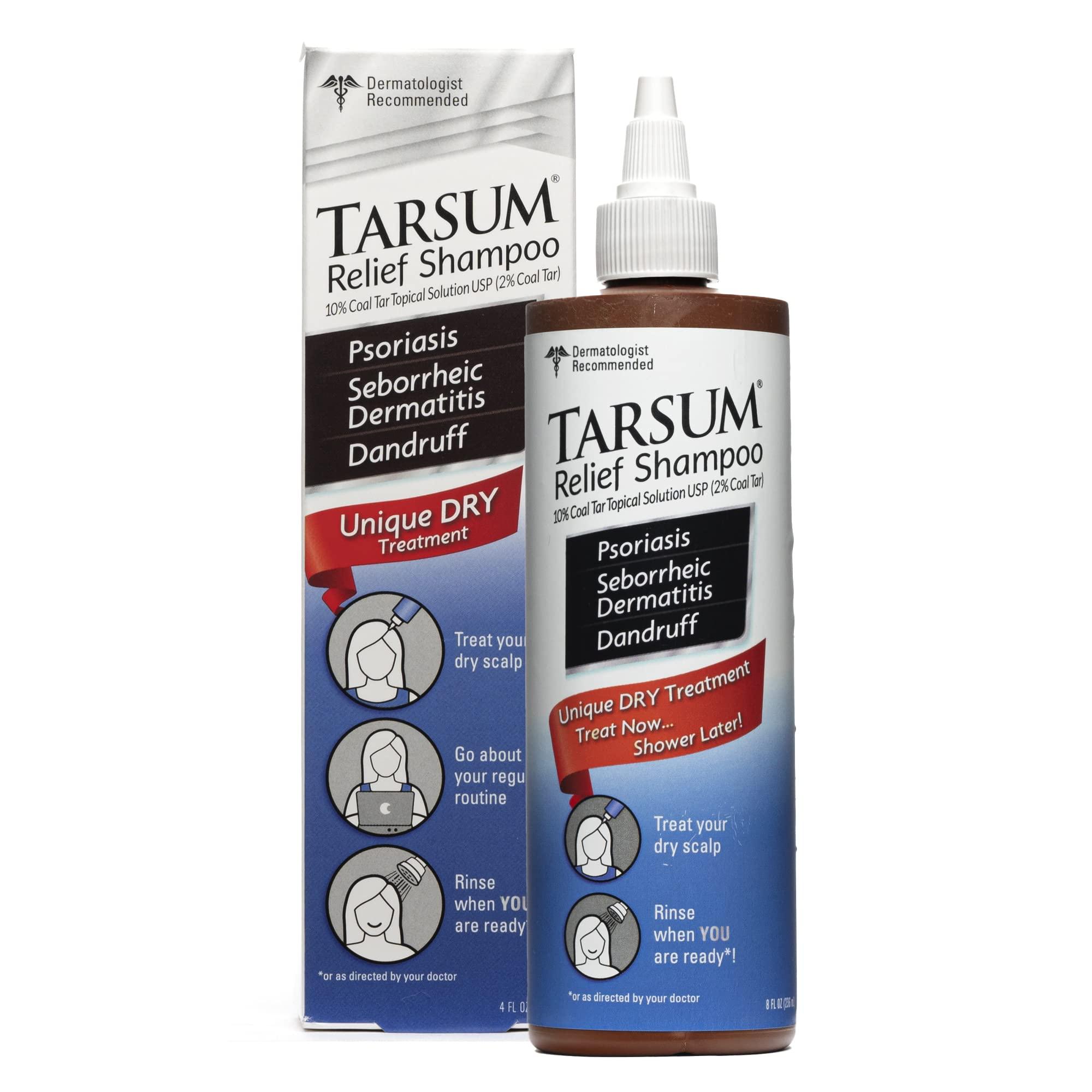 Tarsum Tarsum Extra Strength Psoriasis Shampoo - Coal Tar Shampoo and Conditioner for Scalp Psoriasis, Seborrheic Dermatitis, Severe Dandruff, & Eczema - Exfoliating Relief for Flaky, & Itchy Scalp (4 oz)