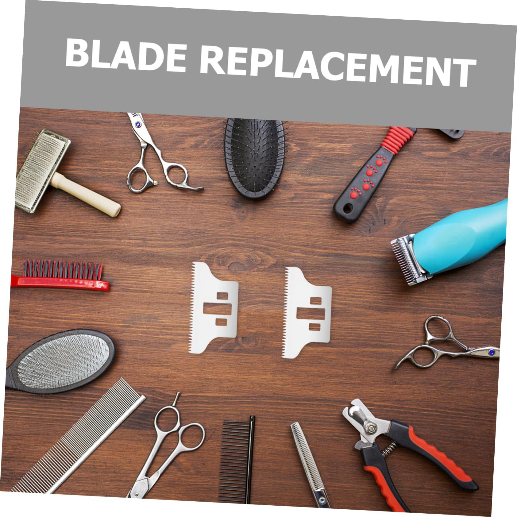 FOMIYES FOMIYES 2pcs Hair Clipper Replacement Parts White Ceramic Blades Clipper Replacement Blades Ceramics Clipper Blades