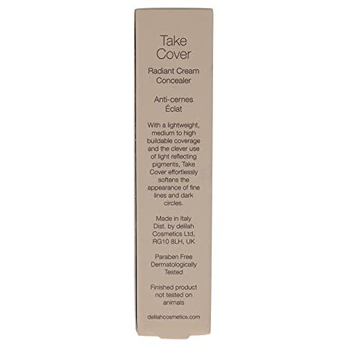 Delilah delilah - Take Cover Radiant Cream Concealer - Marble - Easily Blendable, Hydrating, Long-Lasting, Light Reflecting, Imperfections Corrector - Enriched with Vitamin E - Medium to Full Coverage-0.12 Oz