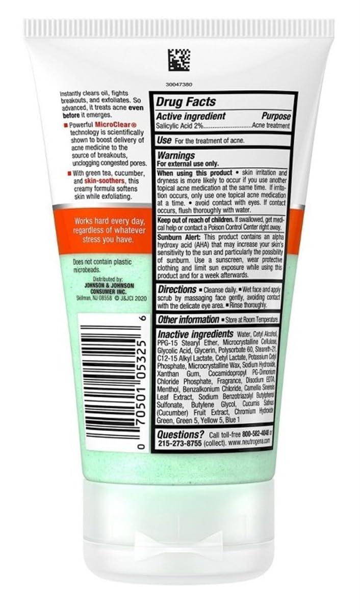 Neutrogena Neutrogena Acne Stress Control Power Clear Scrub 4.2oz (2 Pack)