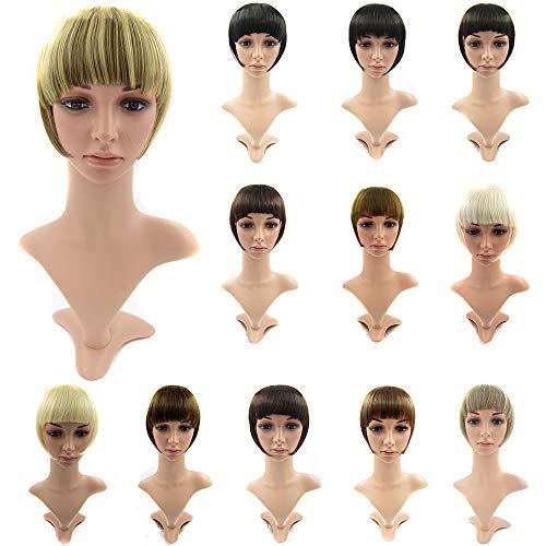 Aonmg Aonmg Clip In On Synthetic Blunt Hair Fake bangs Straight Front Neat Fake bangs Fake Hair Fringes With Fringes Hairpiece #8