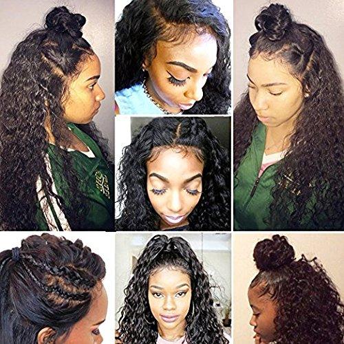 JYZ JYZ Full Lace Human Hair Wigs Burmese Wet Curly Hair 150% Density Full Lace Wigs Human Raw Hair Plucked Bleached Knots with Baby Hair 10 inch Free Part
