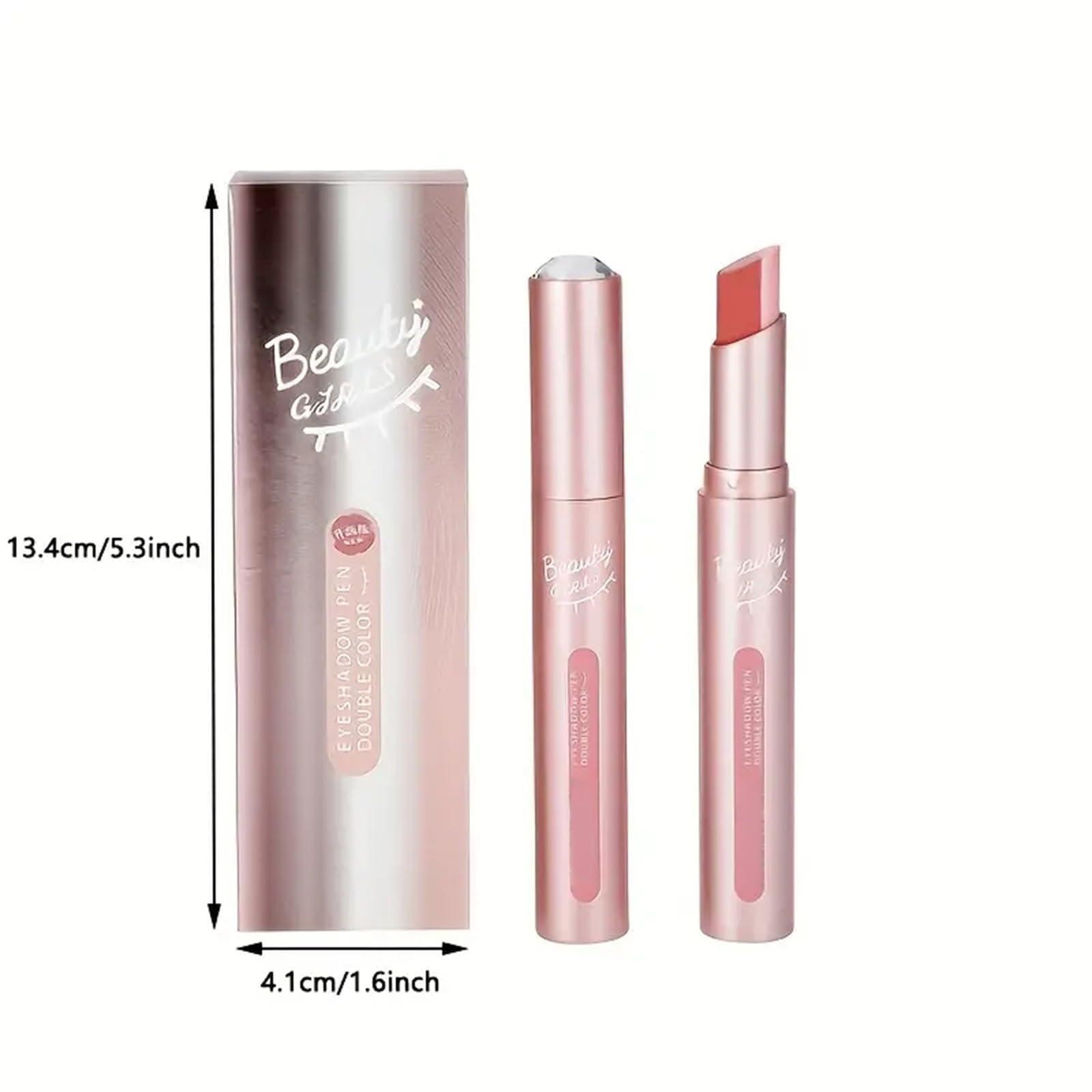 Generic 1 Piece Two-color Eye Shadow Stick - Color Gradient Creamy Pearl Shimmering Eyeshadow Eyeliner Pencil Makeup Pen - Women\'s Waterproof Highlighter Shadow Eye Liner Eye Makeup Crayon