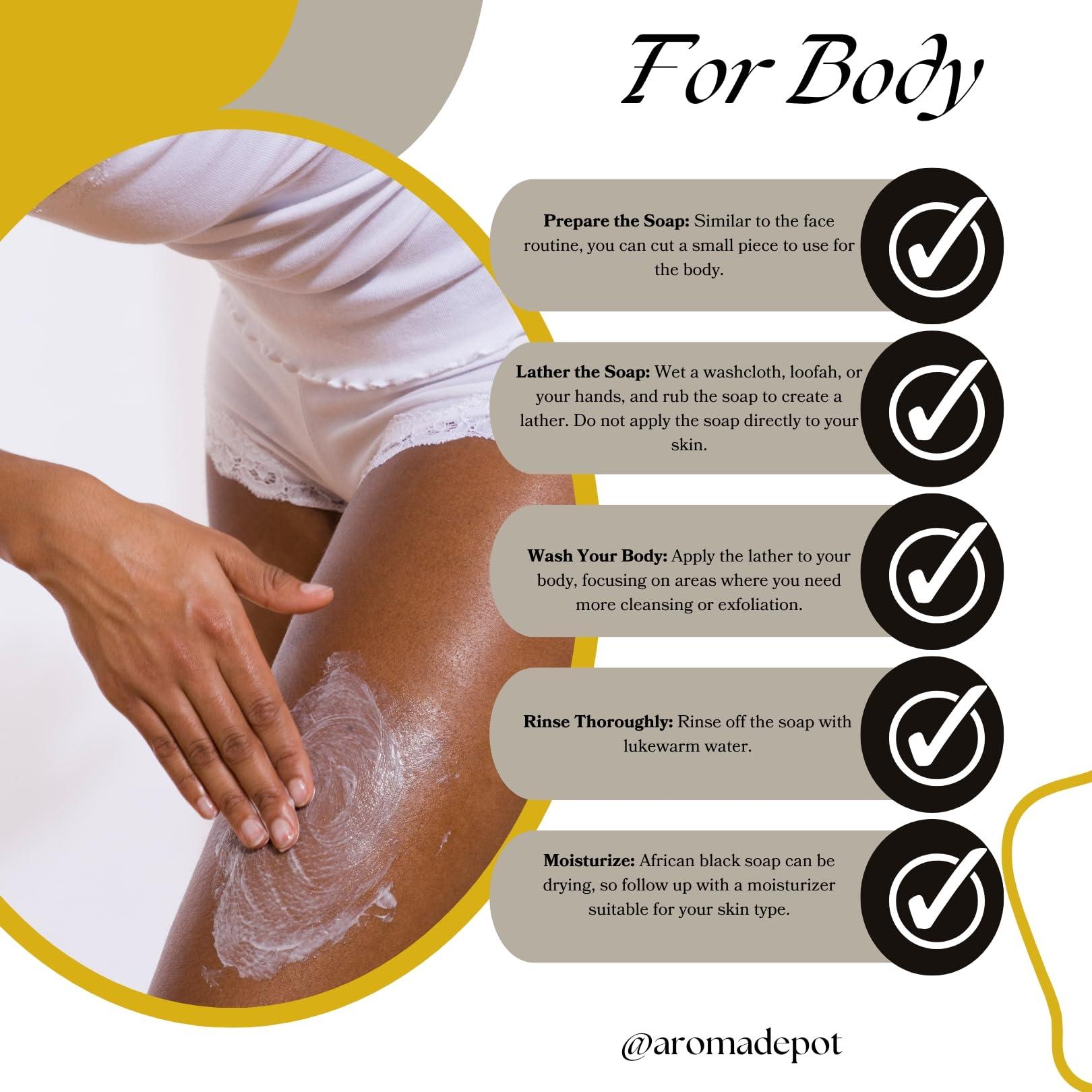 Aroma Depot Aroma Depot Raw African Black Soap Bars From Ghana (3 lbs.)