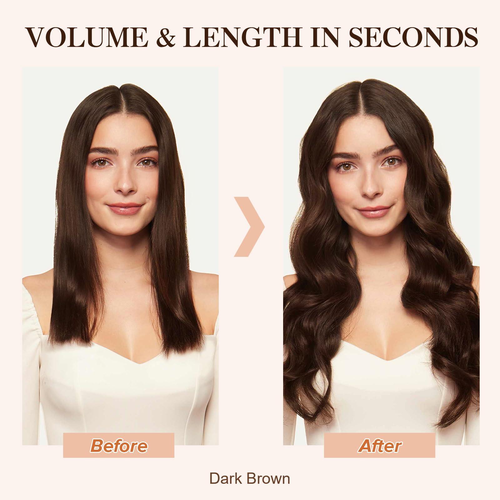 S-noilite Halo Hair Extensions Real Human Hair,S-noilite Halo Hair Extensions,Halo Hair Extension for Women,100% Human Hair Halo Extensions,Halo Hair 65g/18inch 02 Dark Brown