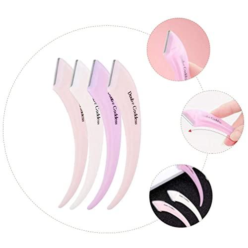Beaupretty 4pcs Eyebrow Tools Makeup Tool Kit Eyebrow Trimming Tools Eyebrow Trimmer Shaver Face Eyebrow Razor Makeup Eyebrow Shaver Facial Hair Trimmer Eyebrow Shaper Brow Razors Hair Razor