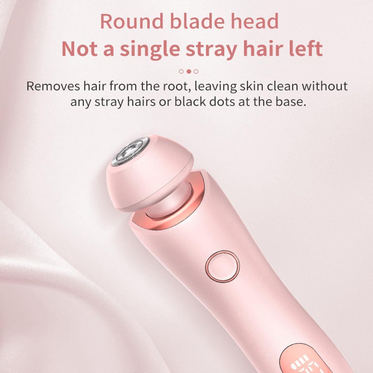 Buqfhj Smooth Shave Razor, Belarae Brazilian Shaver, Smoothshave Razor, Beauty Bloom Shaver Pro, Shaver for Women, 2 in 1 Electric Shaver Razors for Women (Pink)