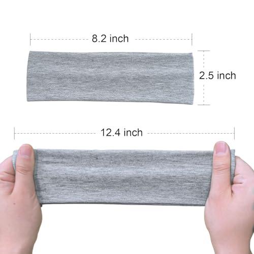 Fecawd Fecawd 3PCS Headbands for Women Non Slip Elastic Sweat Hairbands Fashion Sports Hair Bands Soft Cloth Fabric Stretchy Headband for Workout Yoga Running