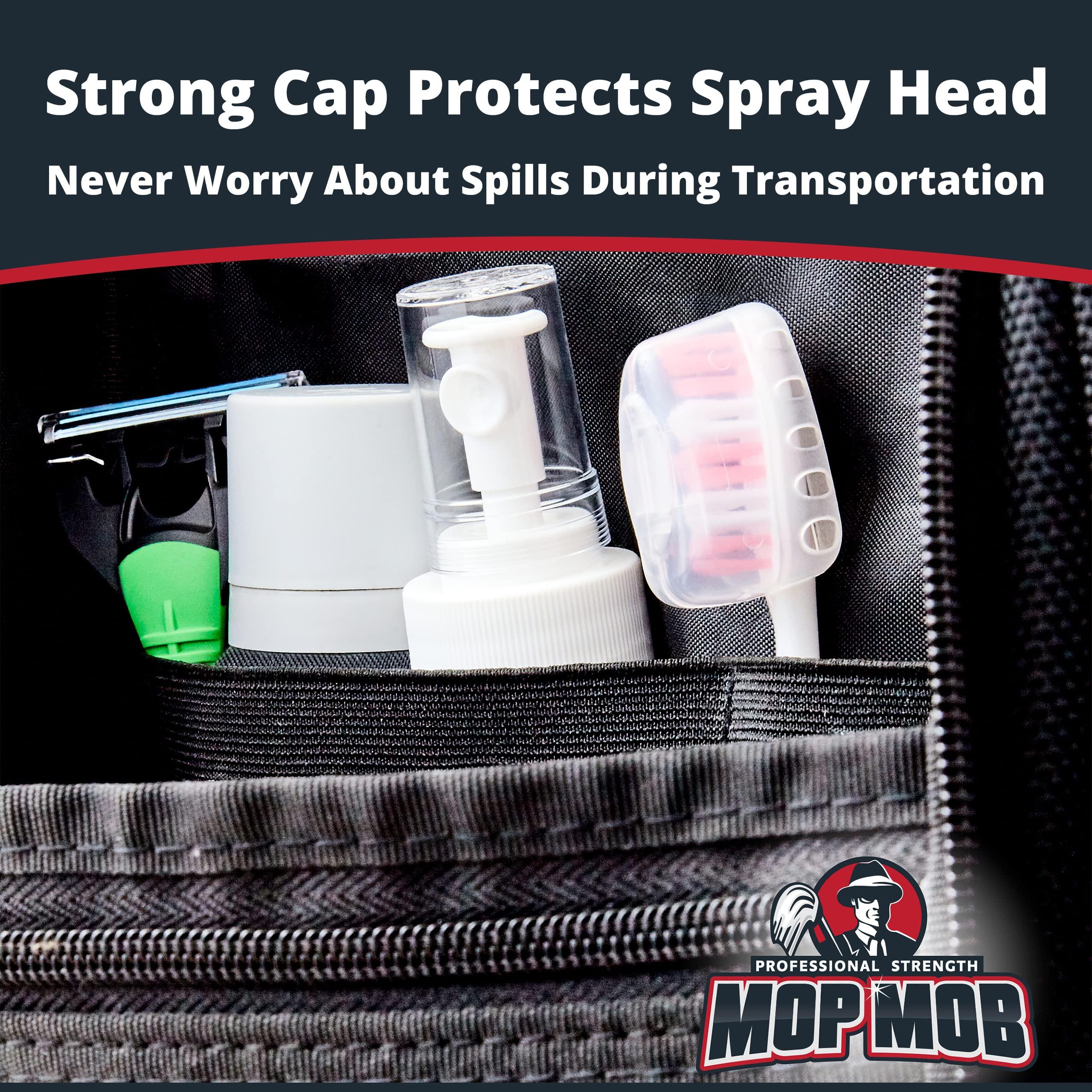 Mop Mob Leak Proof Fine Mist Spray Head 6 Pk. Plunger Sprayer Replacement Cap for Large Bottles, BPA-free 24/410 Thread Fingertip Pump Mister Top with 9.25 in. Tube for Home, Cleaning, Beauty + Hair Care