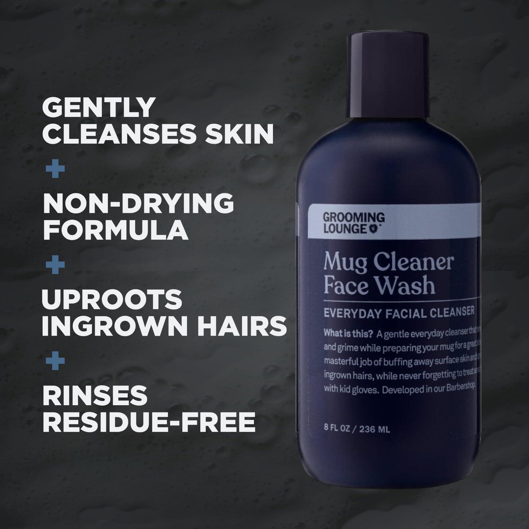 Grooming Lounge Grooming Lounge Mug Cleanser, Everyday Facial Cleanser For Men, Natural Face Wash, Sensitive Skin. Face Cleanser for a Hydrating, Deep Clean, 8 oz.