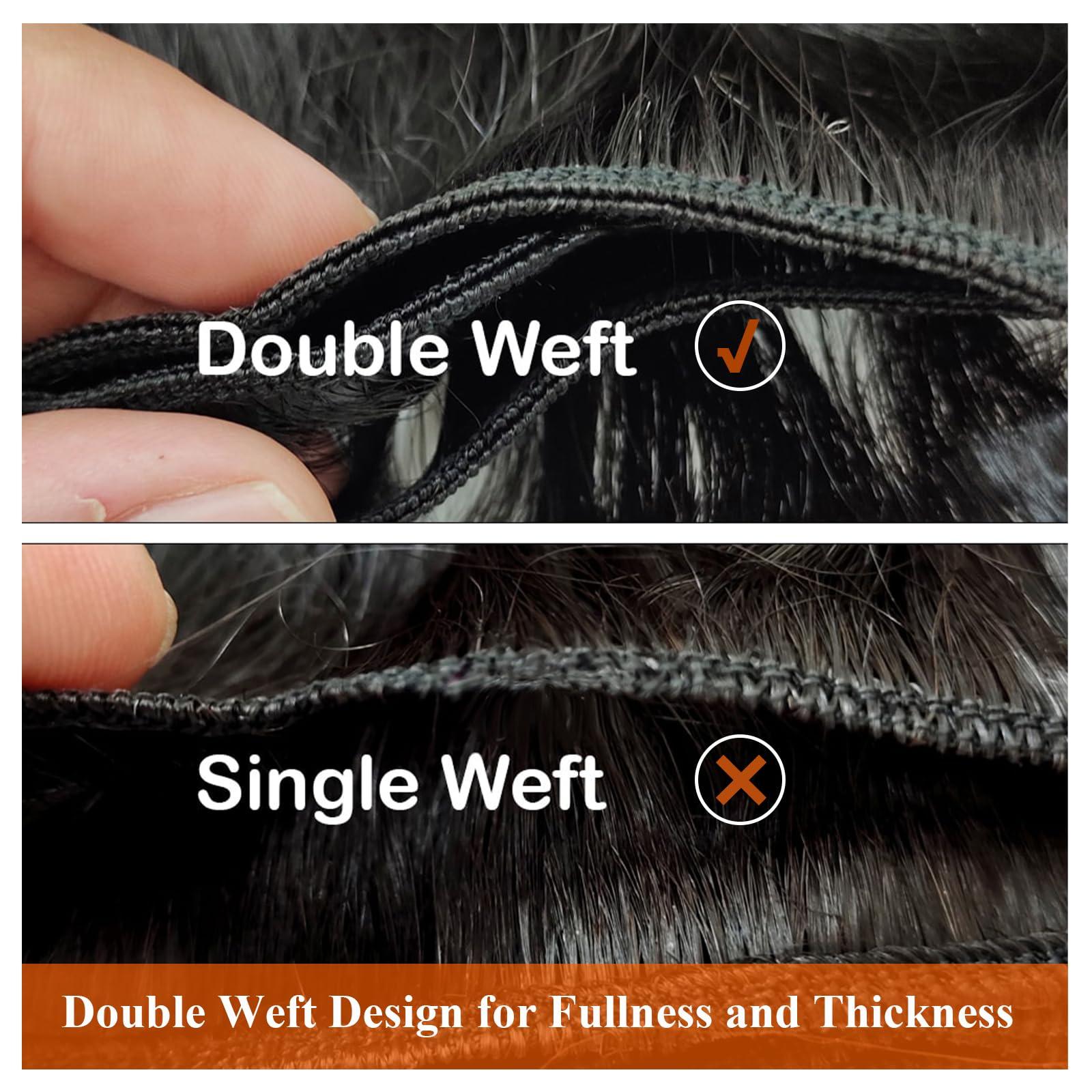 Full Shine Full Shine Sew In Hair Extensions Real Human Hair Weft Hair Extensions Human Hair Weft and Clip in Human Hair Extensions Remy Straight Balayage