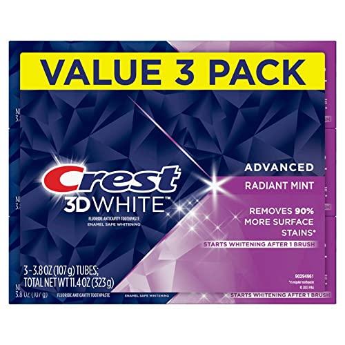 Crest Crest 3D White Toothpaste Radiant Mint, 3.8 Oz (Pack of 3)