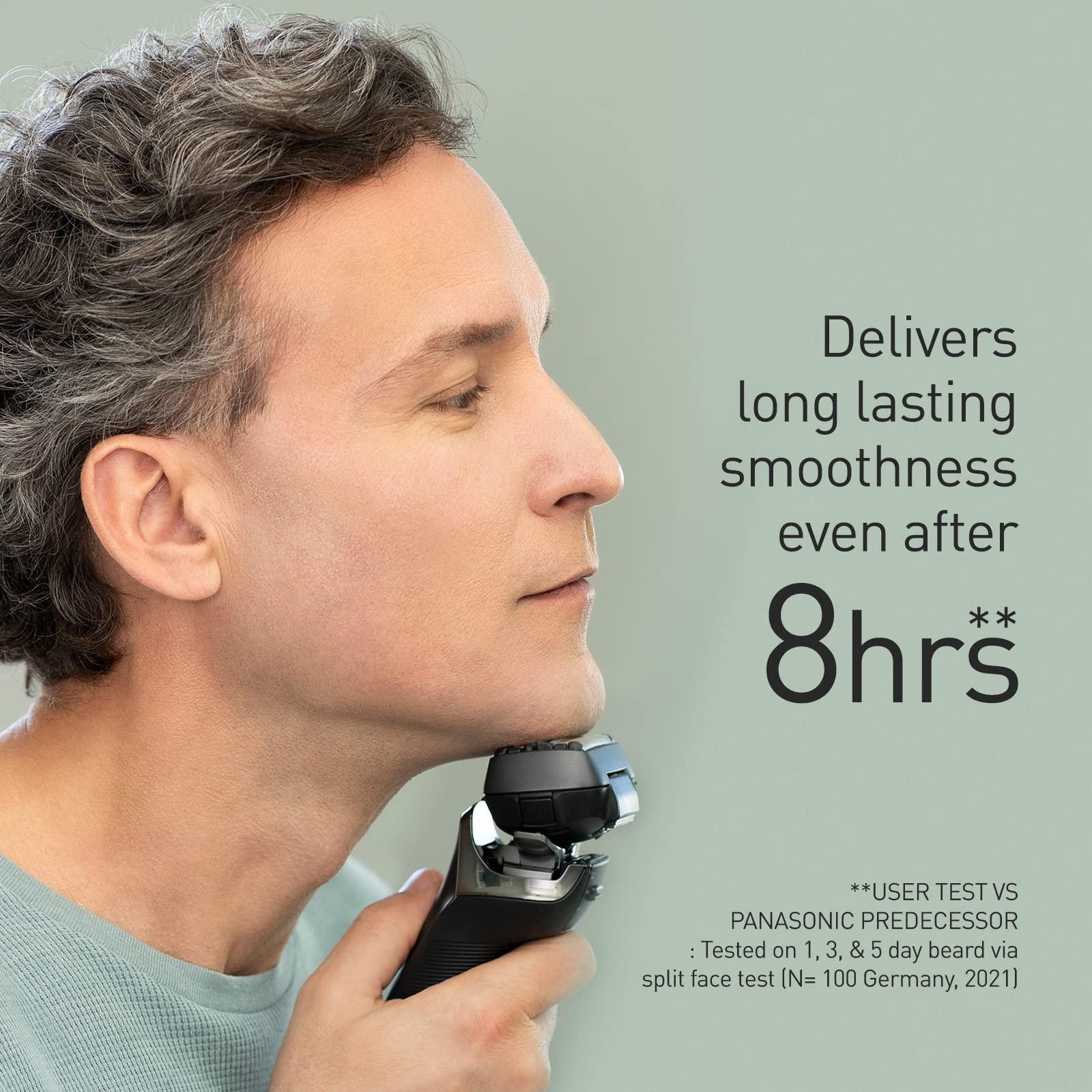 Panasonic Panasonic ES-LS6A Series 900+ Premium Wet/Dry Electric Shaver, 6-Way Shaving Head with Linear Motor, Black