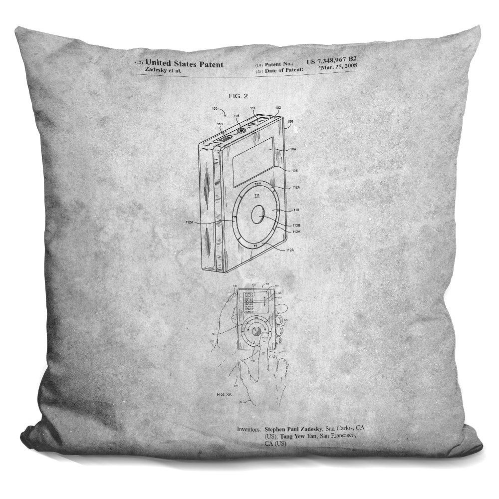 LiLiPi LiLiPi iPod Blue Print Decorative Accent Throw Pillow