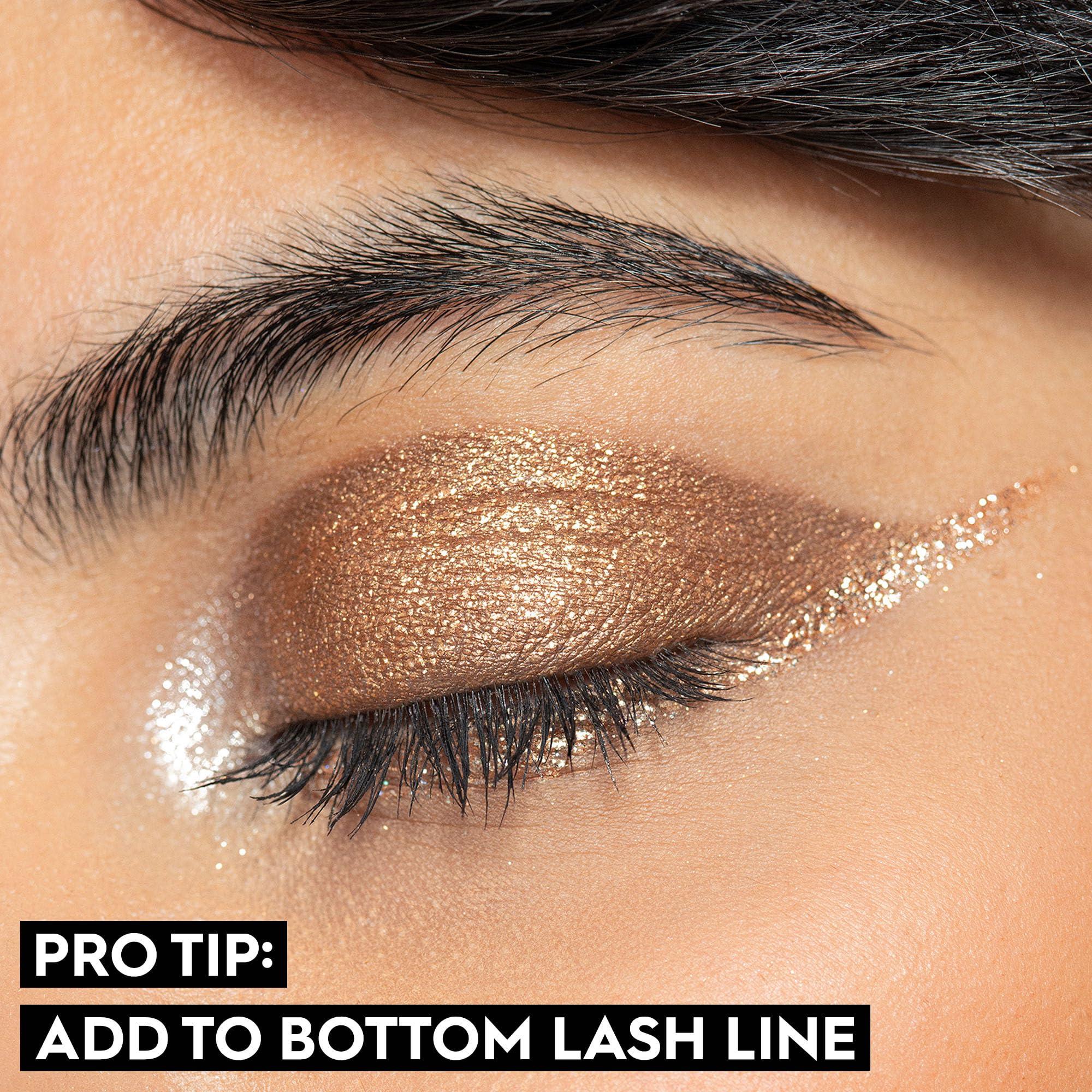 URBAN DECAY URBAN DECAY Moondust Liquid Glitter Eyeliner (Glamrock - Silver Glitter), Sparkly Eye Liner, Glitter Eyeshadow Topper, Universal Shimmering Shades, No Fallout - 0.25 fl oz