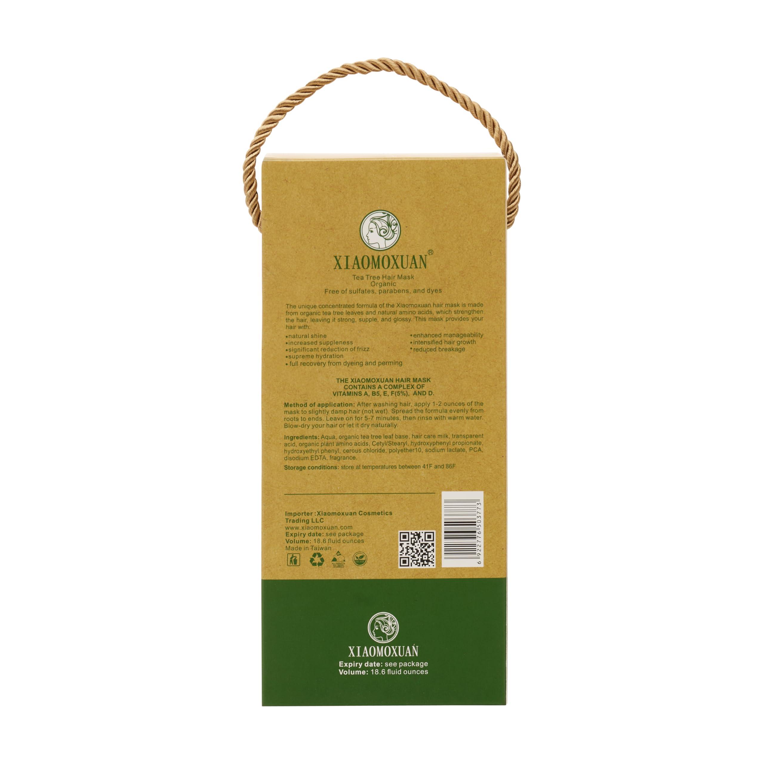 Xiaomoxuan Xiaomoxuan Moisturizing Hair Mask Silky Smooth - Natural Tea Tree Oil Hair and Scalp Nourishing - Deep Hydrating for Dry Hair Breakage and Split Ends Repair - Vitamin Hair Mask Frizz Treatment