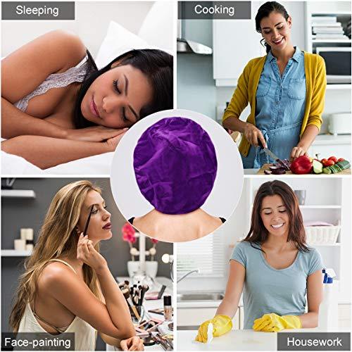 COSBAY Silk Bonnets for Women,Double Layer Extra Large Satin Sleeping Cap with Elastic,Satin Bonnet for Curly Hair,Satin Cap for Natural Hair, Women Girl Sleeping Cap