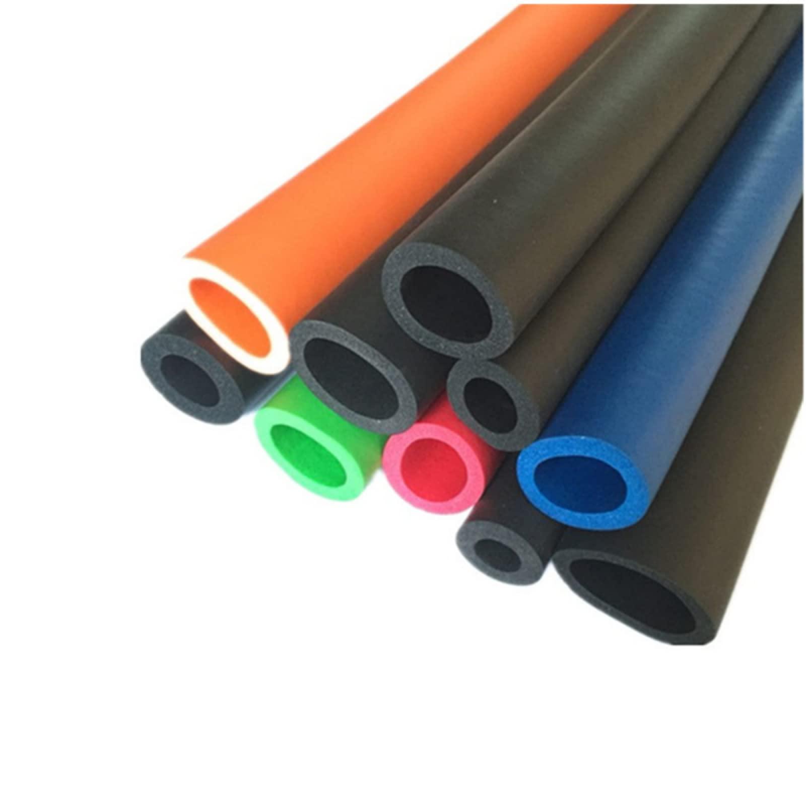 Ding&ng NBR High Density Sponge Tube Sleeve, Flame Retardant Foam Tube, Color Fitness Equipment Anti-Collision Foam Sleeve, 2m Long,Black 18mm*5mm