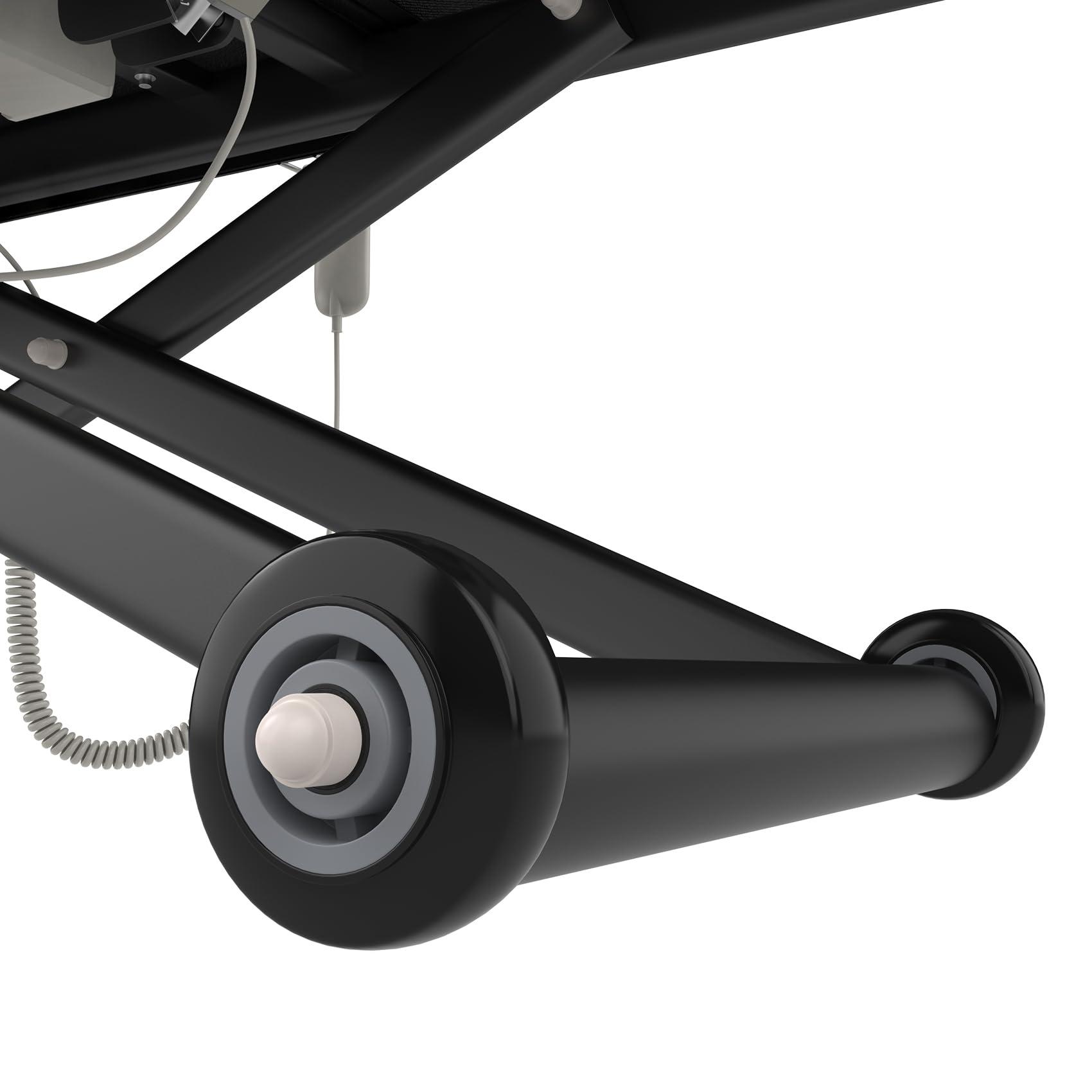 Fulocseny Electric Massage Bed with Adjustable Height and Backrest, Electric Massage Table for Treatment, Physical Therapy and Spa Facial Bed, 2 Motor, Hydraulic Equipment, Remote Control, 32 W x 75 L, Black