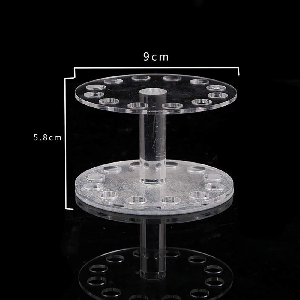 LIXIATIAN LIXIATIAN 12 Holes Makeup Brush Holder Organizer, Acrylic Nail Art Brush Desktop Display Holder Shelf, Pen Stand Storage Rack for Home Office (Heart,Silver)