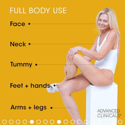 Advanced Clinicals Advanced Clinicals Retinol Body Lotion Moisturizer Face Lotion & Body Cream | Crepey Skin Care Treatment Targets Look Of Crepe Skin, Wrinkles, Sagging Skin, & Sun Damaged Skin, 16 Oz