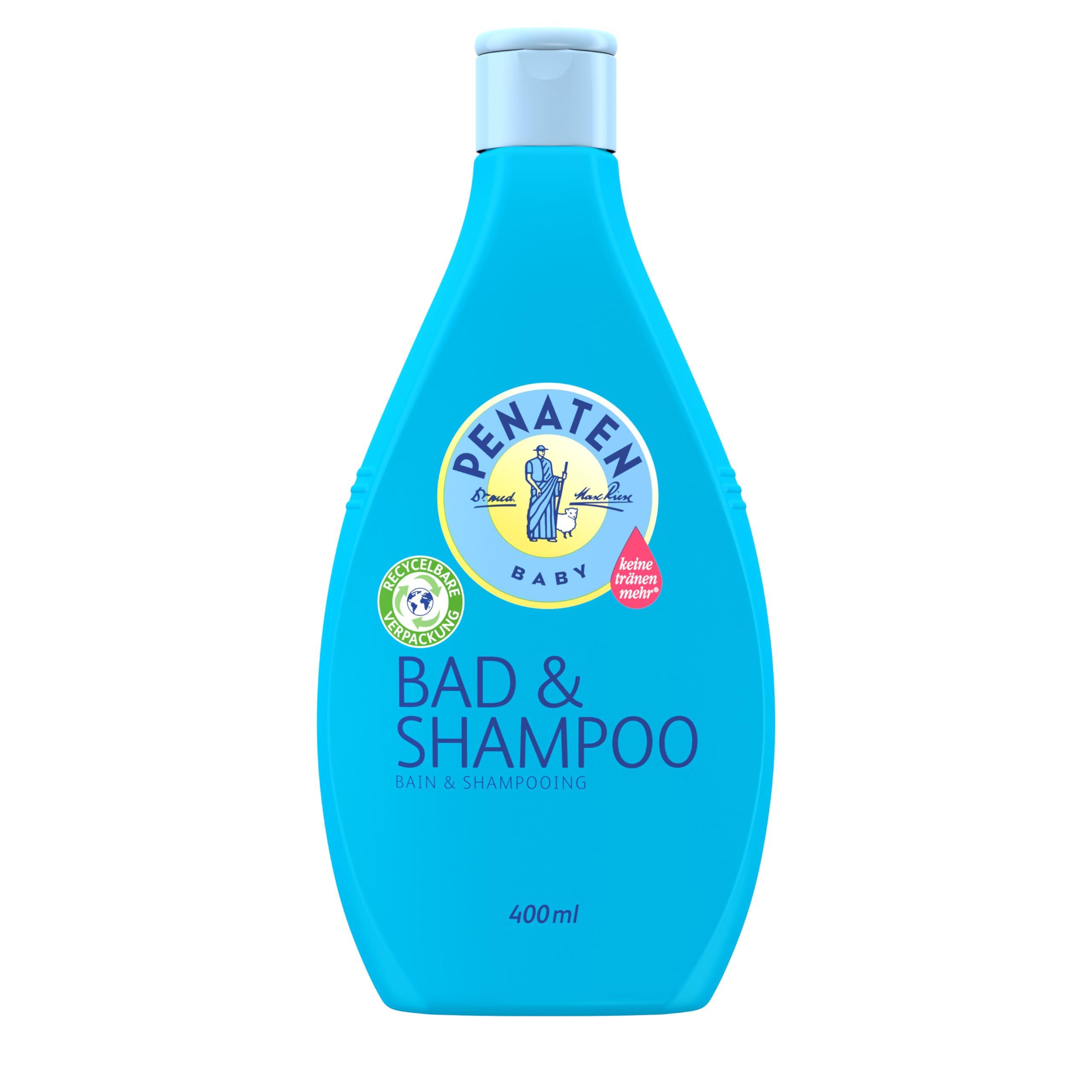 Penaten Penaten Bad & Shampoo, sanft reinigendes & pflegendes 2 in 1 Badezusatz Waschgel & Baby Shampoo (1 x 400 ml)