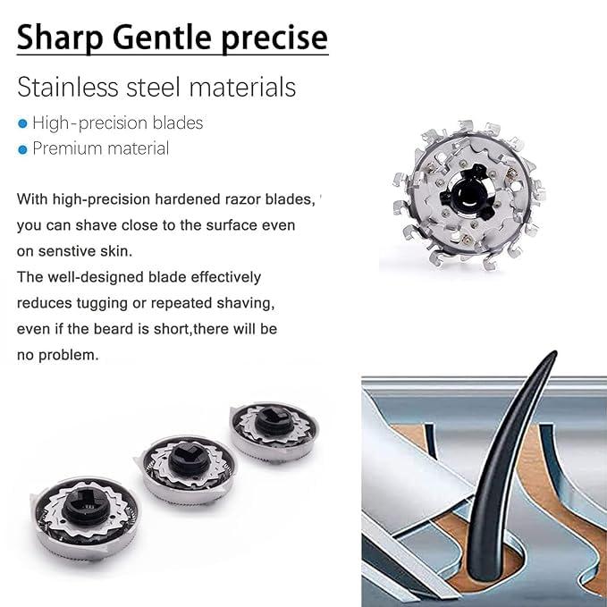 Fivoras HQ9 Replacement Heads Compatible With Norelco Replacement Heads Hq9 For Philips HQ9 SpeedXL Shavers Blades,HQ9 Replacement Blades For Model 8140xl 8160xl 8170xl 8240xl 8171xl 8160xl 8150xl 6 Pack