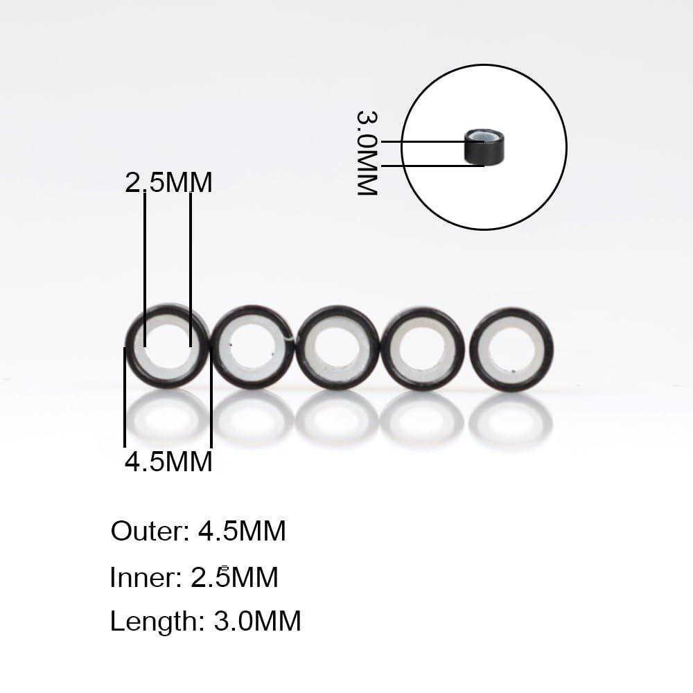 GlamorDove GlamorDove Hair Extension Tool 4.5mm Micro Beads 1000Pcs Hair Extension Microlink Beads Rings Silicone Aluminum Beads for Extension Tinsel Weft Extension