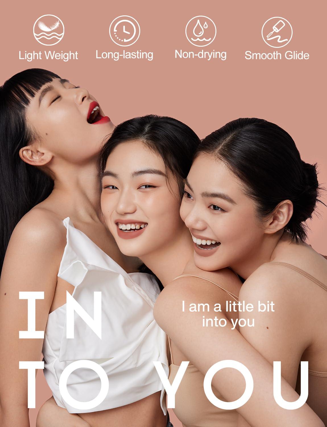 INTO YOU INTO YOU Matte Lipstick Velvet Lip Stain Lip Mud Long Lasting Waterproof Lipstick Lip Gloss Makeup Moisturizing Lipstick for Women(L-Pc01)