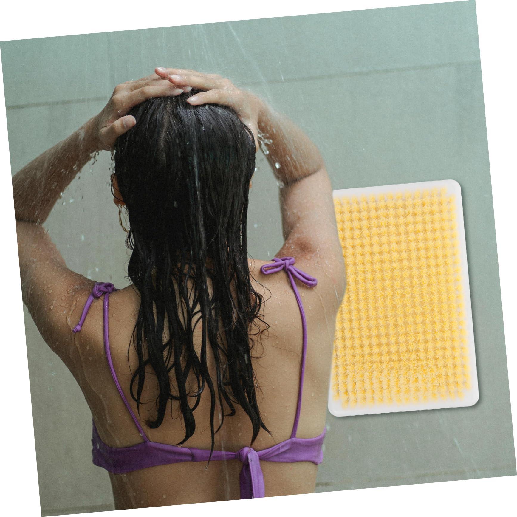 Didiseaon Didiseaon Back Rub Artifact Large Exfoliating Brush Shower Back Scrubber Brush Shower Brush Bathing Scrub Brush Shower Back Scrubber Back Shower Cleaner Brush Handsback Brush Beige Plastic