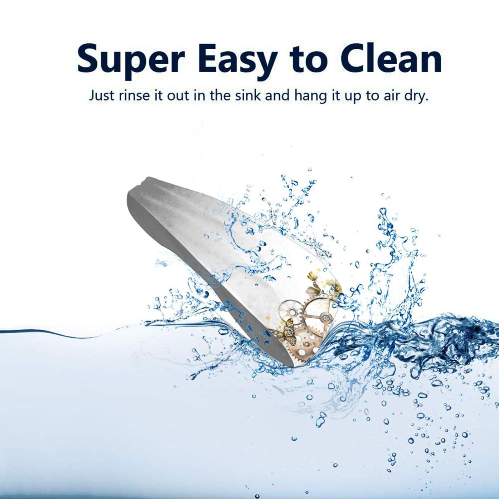 MANQINF Steampunk Clock Headbands Non Slip Sweatband Fashion Summer Hair Bands for Tennis,Basketball,Running,Gym,Working Out