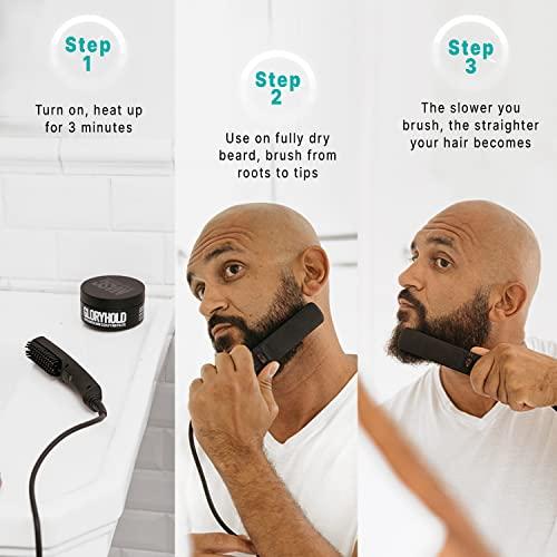 Heated brush for outlet beards