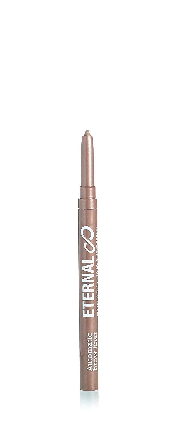 Eternal Eternal Automatic Water Resistant Eyebrow Liner with Shaping Comb – Long Lasting, Professional and High Precision Brow Definer with No Sharpening, Retractable Twist Up Mechanism (Medium Brown)