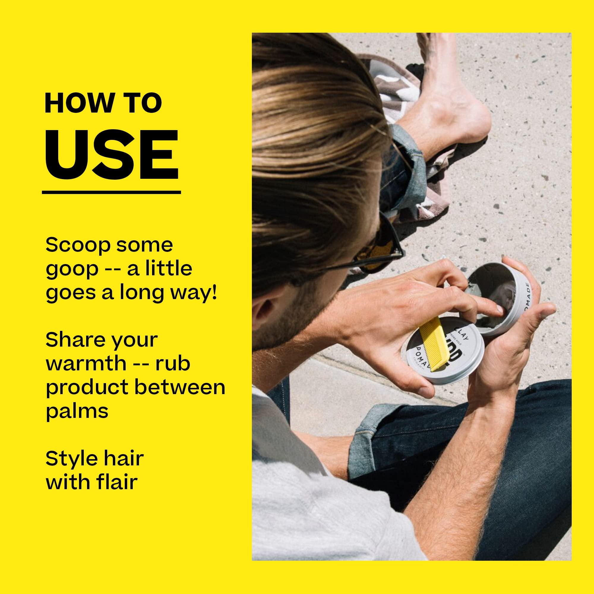 BYRD Hairdo Products BYRD Hair Clay Pomade – Strong Hold, Ultra Matte Finish, Add Volume and Sculpt to All Hair Types, 3.35 Oz