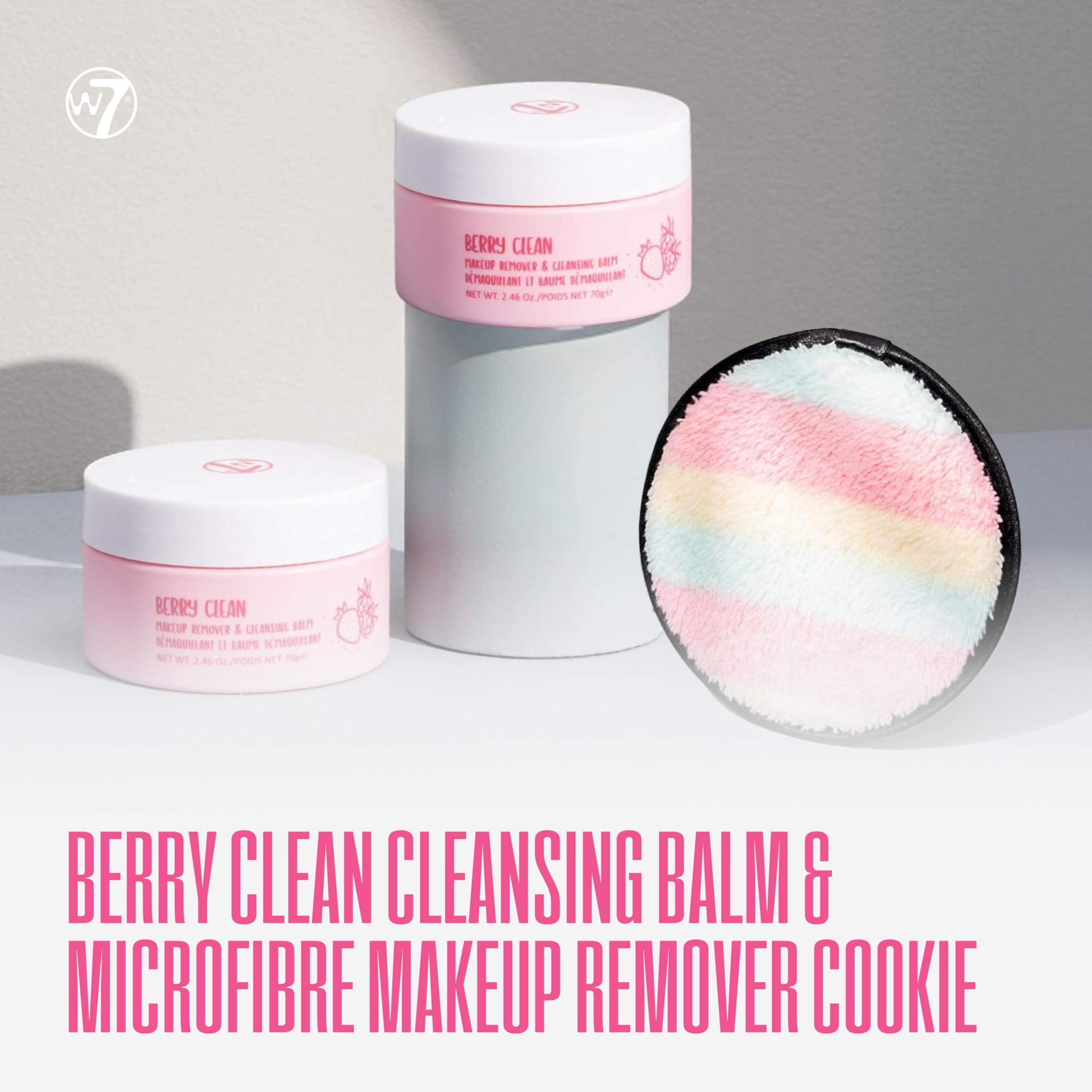 W7 W7 Extra Berry Clean - Makeup Cleansing Balm & Makeup Remover Cookie Disc Duo - Gently Removes Makeup